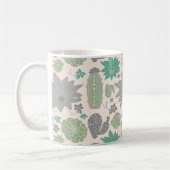 Mug Cute Cactus Peach Grey Succulents Et Nom (Gauche)