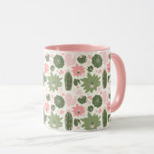 Mug Cute Cactus Succulents Motif vert rose (Devant droit)