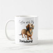 Mug Cute CAFÉ Browns Dachshund (Gauche)
