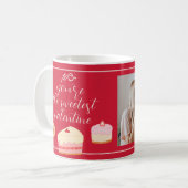 Mug Cute Cakes Photo Sweetest Valentine Bow Love Red (Devant gauche)