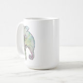 Mug Cute caméléon peint en aquarelle (Devant gauche)