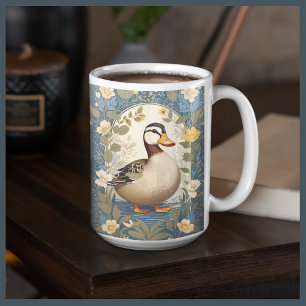 Mug Cute Canard Vintage Floral Nature Inspiré