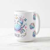Mug Cute Cancer Zodiac Crab Astrology Sign (Devant droit)