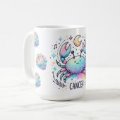 Mug Cute Cancer Zodiac Crab Astrology Sign (Devant gauche)