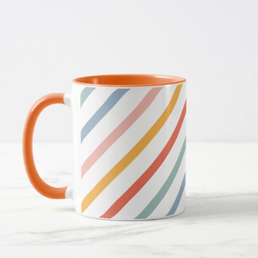 Mug Cute Candy Striped Diagonal (Gauche)