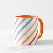 Mug Cute Candy Striped Diagonal (Devant droit)