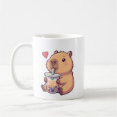 Mug Cute Capybara Boba Tea Bubble pour fille (Gauche)