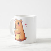 Mug Cute Capybara Boire Boba Bubble Tea Femmes Filles (Devant gauche)