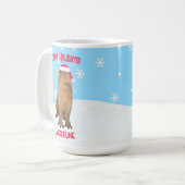 Mug Cute Capybara Capy Vacances Pun Noël (Devant gauche)