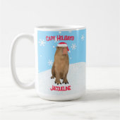 Mug Cute Capybara Capy Vacances Pun Noël (Gauche)