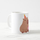 Mug Cute Capybara Et Cake Anniversaire (Devant gauche)