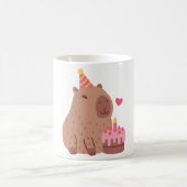 Mug Cute Capybara Et Cake Anniversaire (Centre)