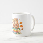 Mug Cute Capybara Reading Books Watercolor  (Devant droit)
