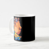 Mug Cute Capybara Skateboarding Chill Animal Lover Art (Devant gauche)