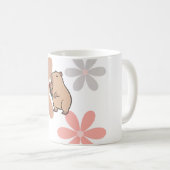 Mug  Cute Capybara With Flower  (Devant droit)