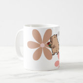 Mug  Cute Capybara With Flower  (Devant gauche)