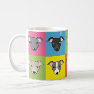 Mug Cute caricature motif pop art italien greyhounds