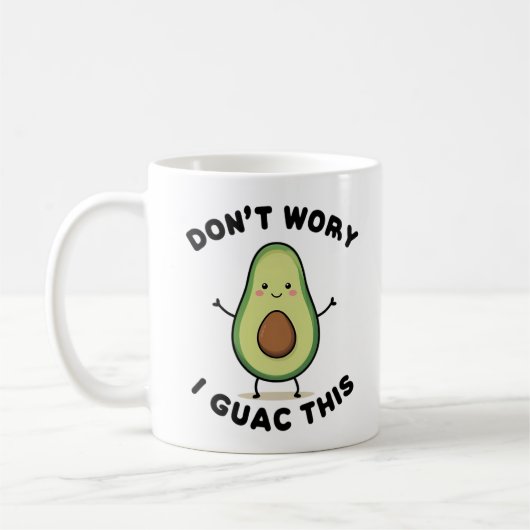 Mug Cute Cartoon Avocado (Gauche)