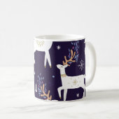Mug Cute cartoon deer seamless pattern, nursery backgr (Devant droit)