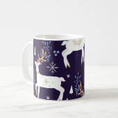 Mug Cute cartoon deer seamless pattern, nursery backgr (Devant gauche)