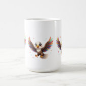 Mug Cute Cartoon Eagle Flying – Friendly Vector Art (Centre)
