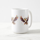 Mug Cute Cartoon Eagle Flying – Friendly Vector Art (Devant droit)