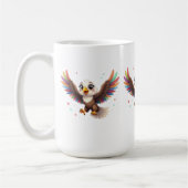 Mug Cute Cartoon Eagle Flying – Friendly Vector Art (Gauche)