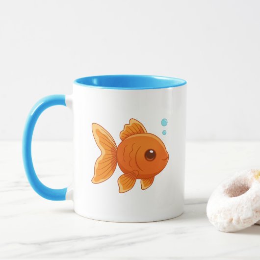 Mug Cute Cartoon Goldfish (Avec donut)