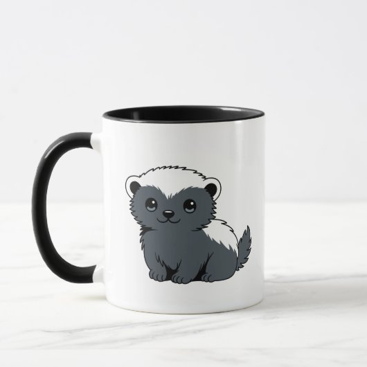 Mug Cute Cartoon Honey Badger (Gauche)