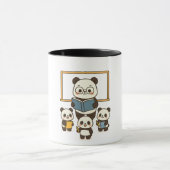 Mug Cute Cartoon Panda enseignant et élèves de l'école (Centre)