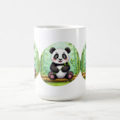 Mug Cute Cartoon Panda on Bamboo Patch (Centre)