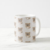 Mug Cute Cartoon Raccoons Winter Pattern (Devant droit)
