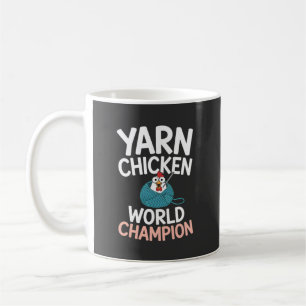 Mug Cute Cartoon Yarn Chicken Champion du Monde