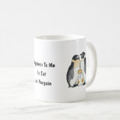 Mug Cute Cat and Penguin, Pour Amoureux des chats (Devant droit)