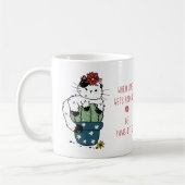Mug Cute Cat Cactus Positif Dire Pun (Gauche)