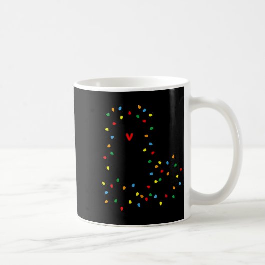 Mug Cute Cat Christmas Light Graphic Cat Black Mom Lov (Droite)