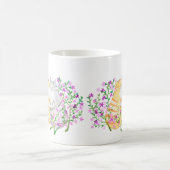 Mug Cute Cat Couple snuggling in flowers Cat Lover (Centre)