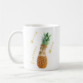 Mug Cute Cat dans un monde d'ananas Explorer Meow (Gauche)