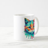 Mug Cute Cat Face Multicolore Design-89059 (Devant droit)
