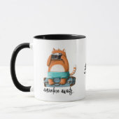Mug Cute Cat Funny Adventure Travel Nom personnalisé (Gauche)