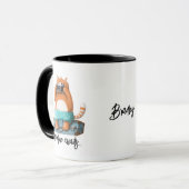 Mug Cute Cat Funny Adventure Travel Nom personnalisé (Devant gauche)