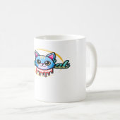 Mug Cute Cat Illustration – Adorable “Cut Cat” Design (Devant droit)