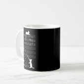 Mug Cute Cat Kitty Playing Music Note Clef (Devant gauche)