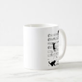 Mug Cute Cat Kitty Playing Music Note Clef (Devant droit)