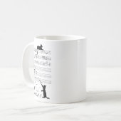 Mug Cute Cat Kitty Playing Music Note Clef (Devant gauche)