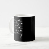 Mug Cute Cat Kitty Playing Music Note Clef (Devant gauche)