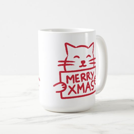 Mug Cute Cat Merry Xmas (Devant droit)