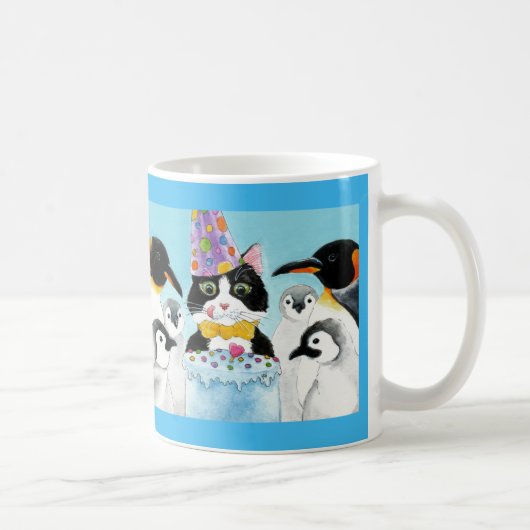 Mug Cute cat penguin birthday (Droite)