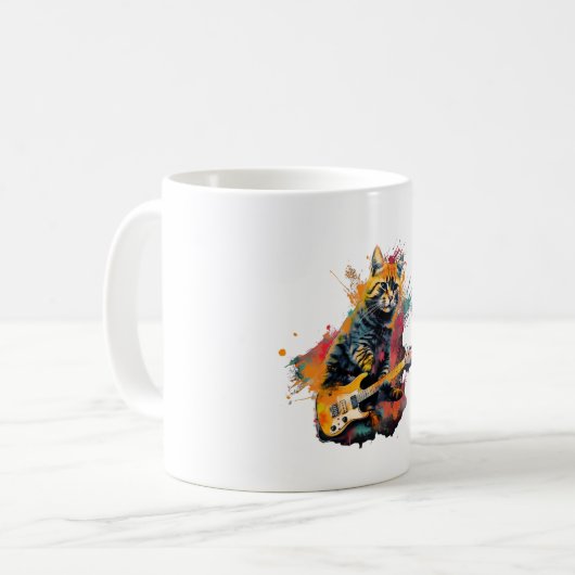 Mug cute cat rocks tar design  (Devant gauche)