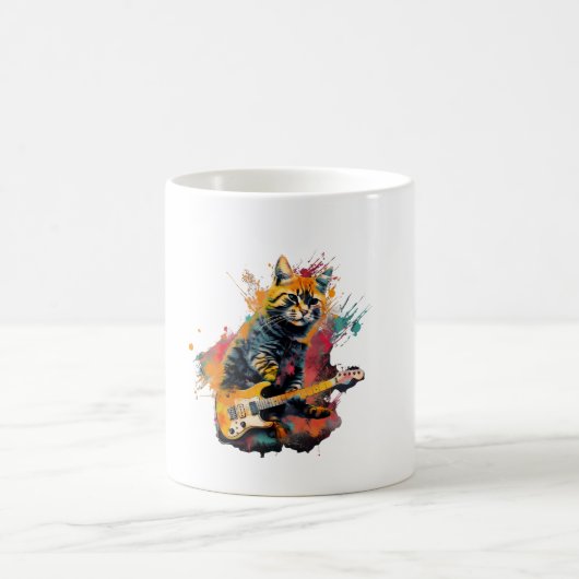 Mug cute cat rocks tar design  (Centre)